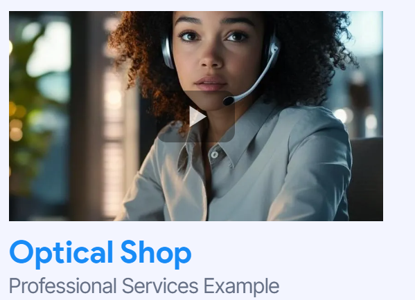 Optical Shop AI receptionist demo